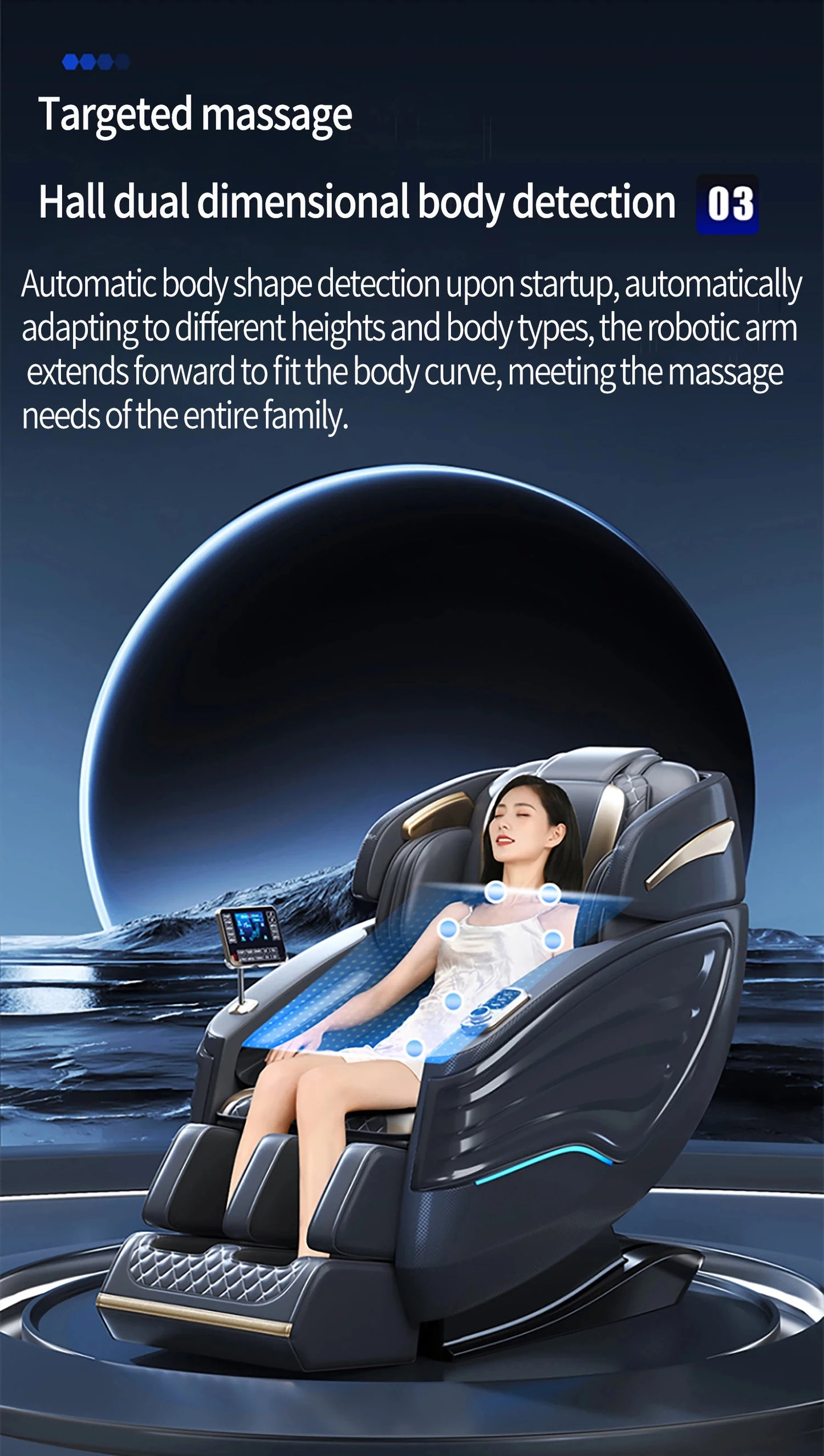 3 Year Warranty UKLife 4D SL-Track Full Body Air Bag Zero Gravity Luxury Electric Massager Chairs For Office Massage Sofa