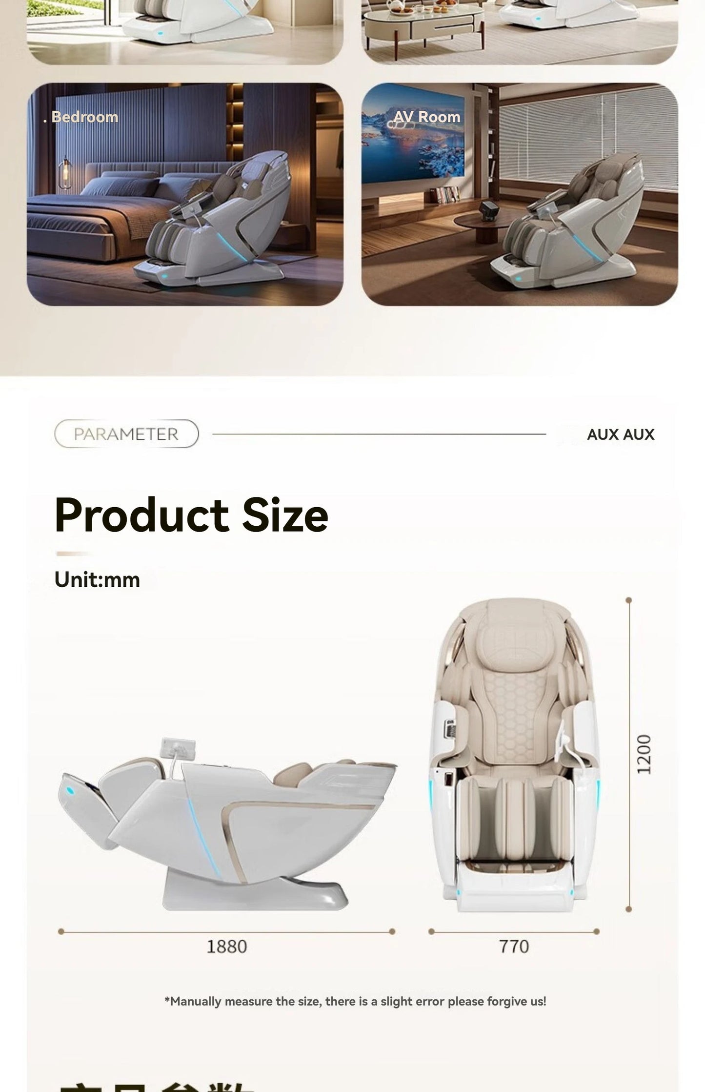 4D+4D Electric Massage Chair Full Body 24 Modes Zero Gravity SL-Track Shiatsu Smart Auto Massage Chairs with Heat System Massage