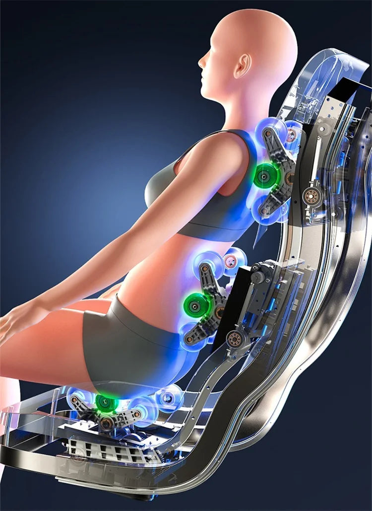 6D Smart Full Body Massage Chair Zero Gravity Relaxing Massage Recliner Chairs with SL-Track Bluetooth Speaker Heating Massage