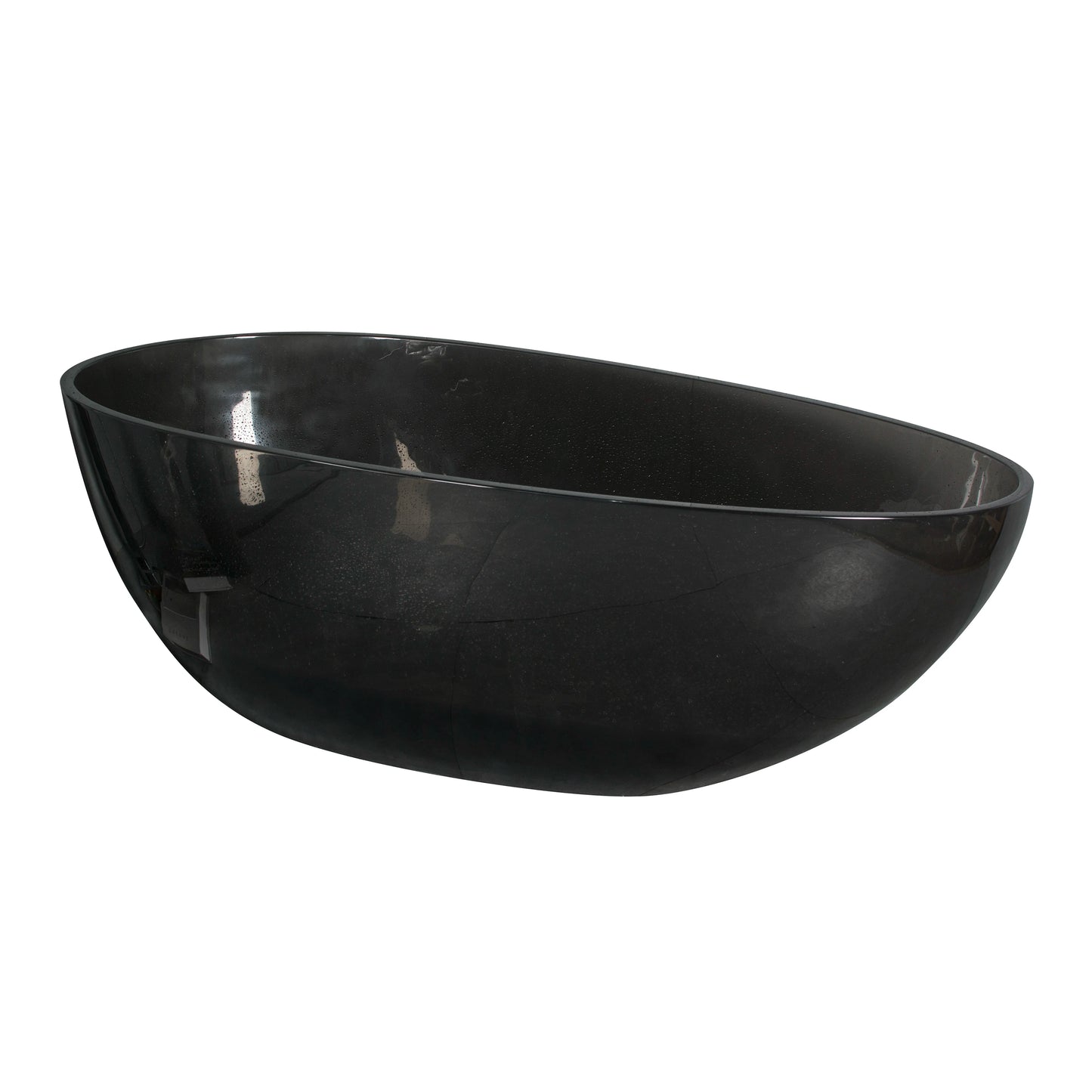 67.8 inch translucent black artificial stone solid surface freestanding bathroom bathtub