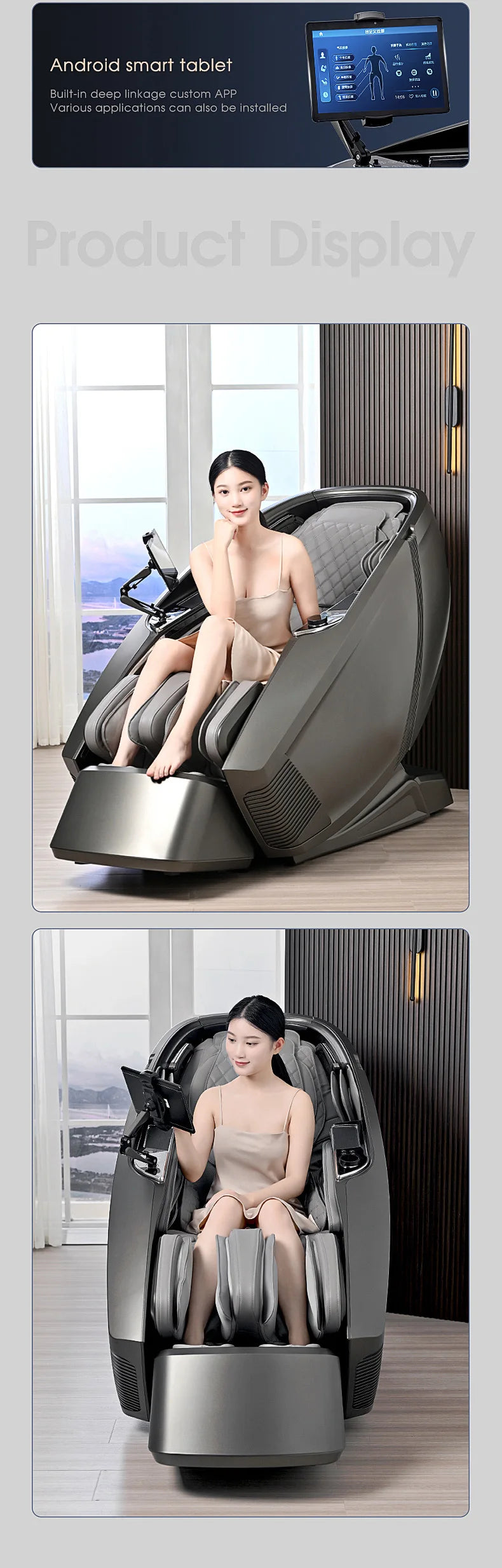 4D Massage Chair, 2025 Full Body Shiatsu Recliner Electric Extendable Footrest, Zero Gravity, SL Track, Deep Yoga Stretch, Foot