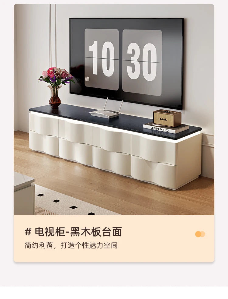 Nordic Creative TV Stands Modern Minimalist Living Room Slate Coffee Table and TV Cabinet Set Designer Home Furniture FYTS