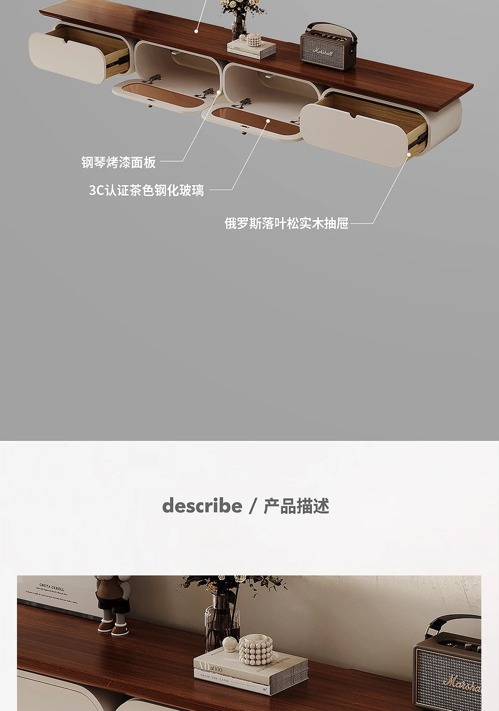 Design Tv Cabinet Furniture Foot Tv Stand Floor House Furniture for Bedroom Television Tables Table Television Salon Live Home