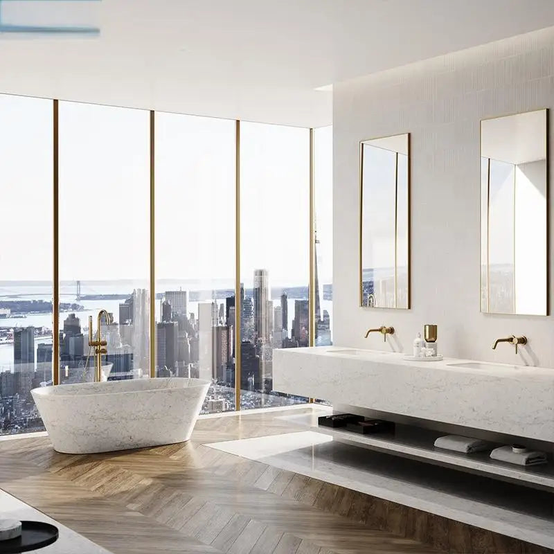 Luxury Natural Marble Bathtub Custom-Made Double Soaking Tub for Hotel Villa Artistic Indoor Outdoor Design High-End Durable