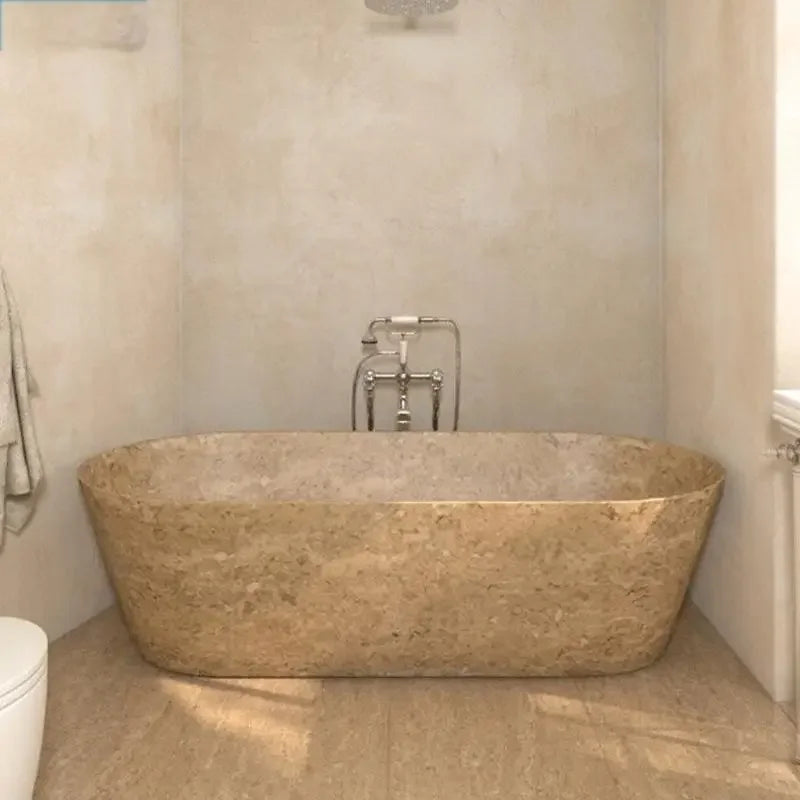 Luxury Natural Marble Bathtub Custom-Made Double Soaking Tub for Hotel Villa Artistic Indoor Outdoor Design High-End Durable