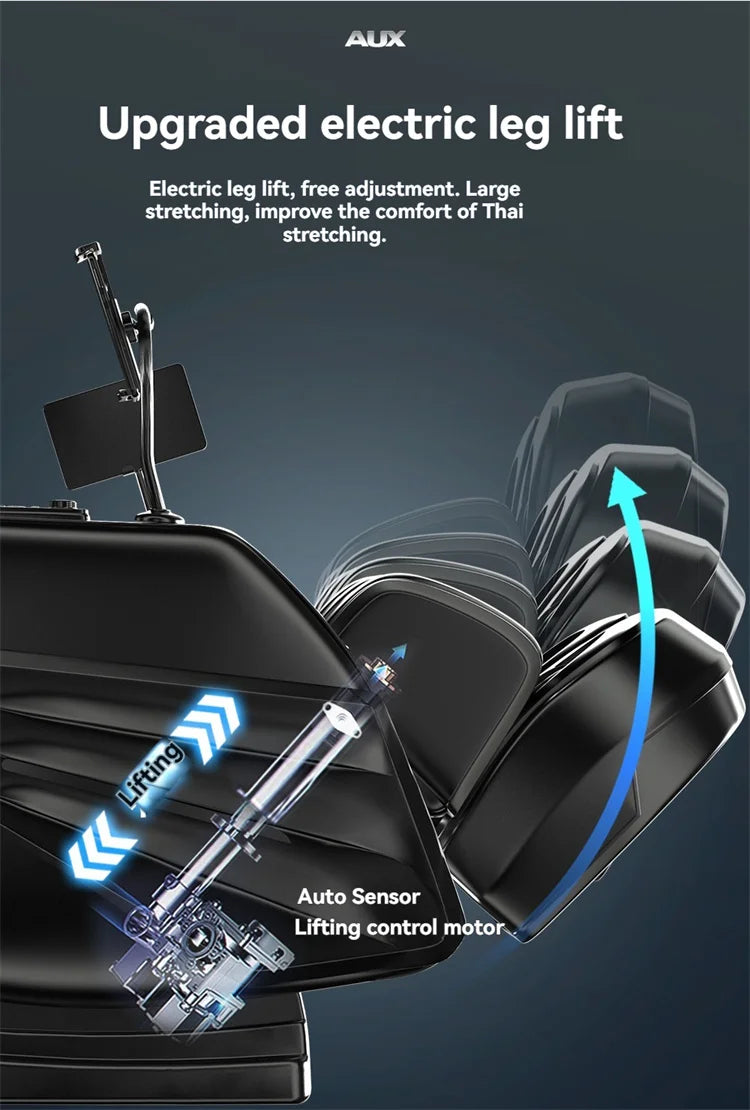 6D Smart Full Body Massage Chair Zero Gravity Relaxing Massage Recliner Chairs with SL-Track Bluetooth Speaker Heating Massage