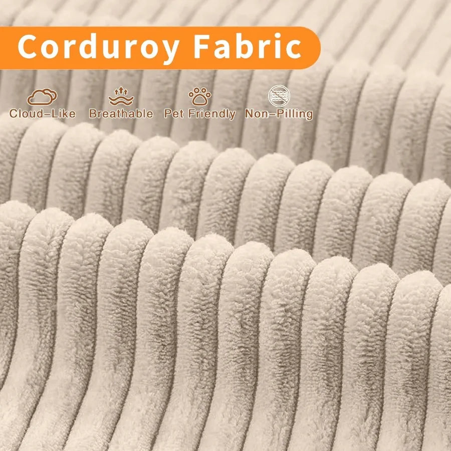 55 Oversized Round Chair Lounge Chaise IndoorCorduroy Circle Chair S Sofa Couch Bed Fluffy Modern S Boneless Sofa for Reading N