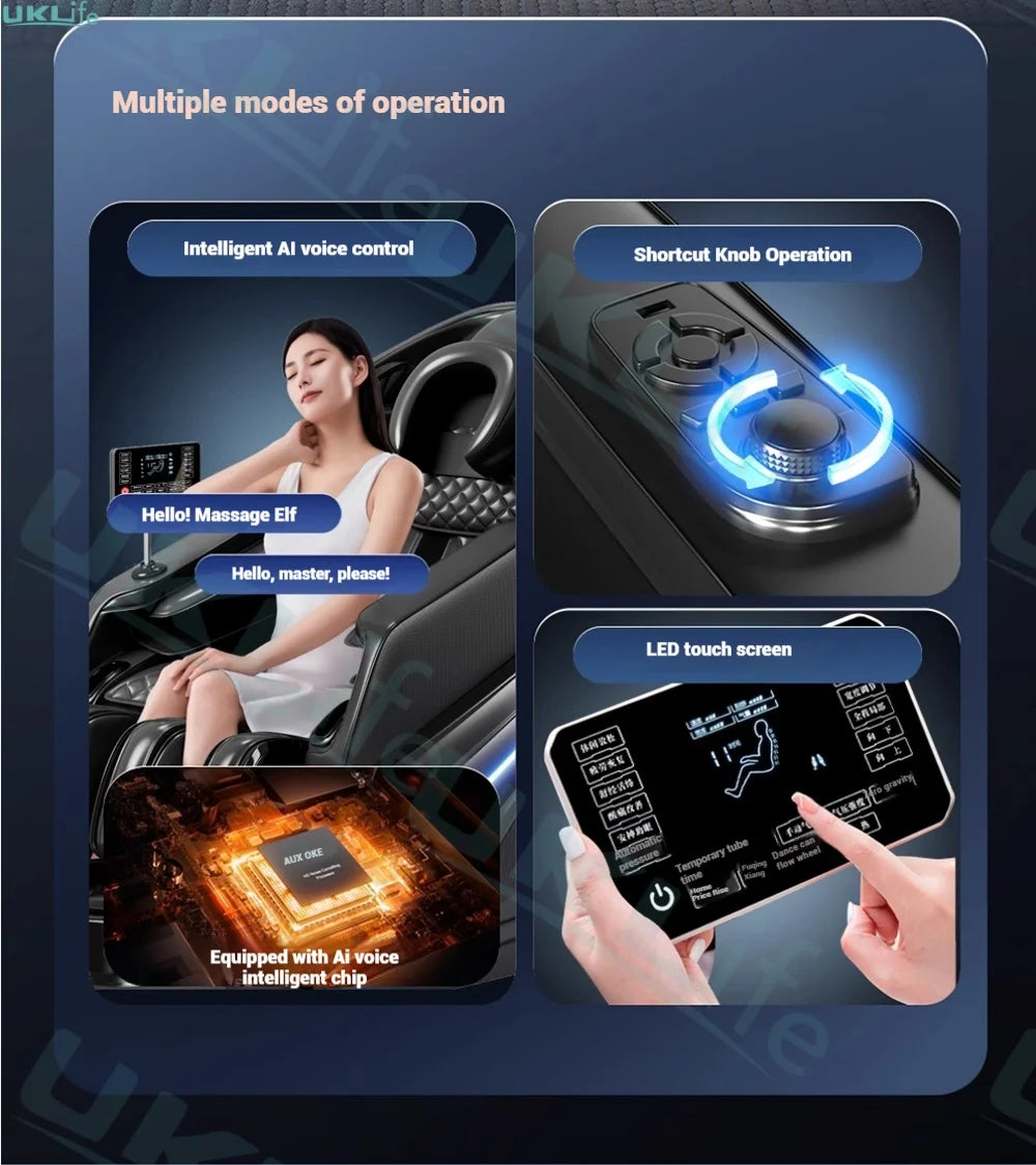 2025 Upgrade 6D Jade Rollers Massage Chair w/ SL-Track & AI Voice Control | Zero Gravity Full Body Airbag + Heating System