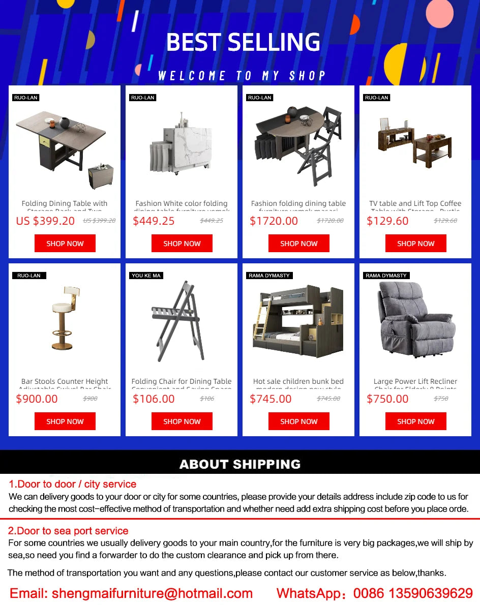 Folding Dining Table with 2 Drawers and 4 Wheels for Living Room,Kitchen, Farmhouse, Space Saving Table