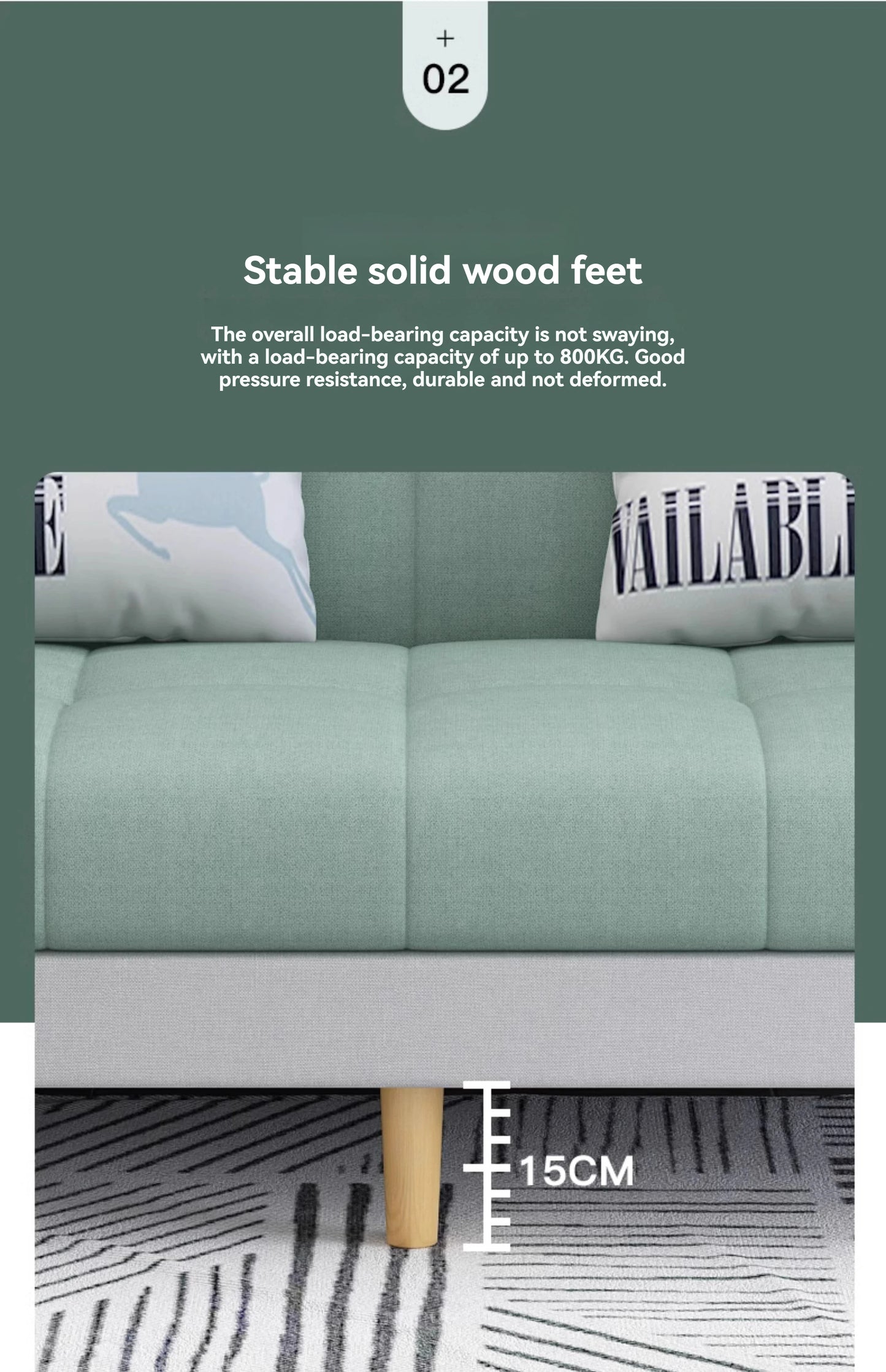 Small Unit Sofa Bed, Foldable Dual-purpose Double Bed, Home Office Nap, Three Person Sofa, Leisure Fabric, Lazy Sofa