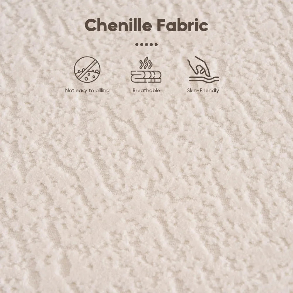 Oversized Sectional Sofa with Chaise for Living Room, 99" Modern Luxury Chenille 4-Seater Sofa Extra Wide Seat L-Shape Curved