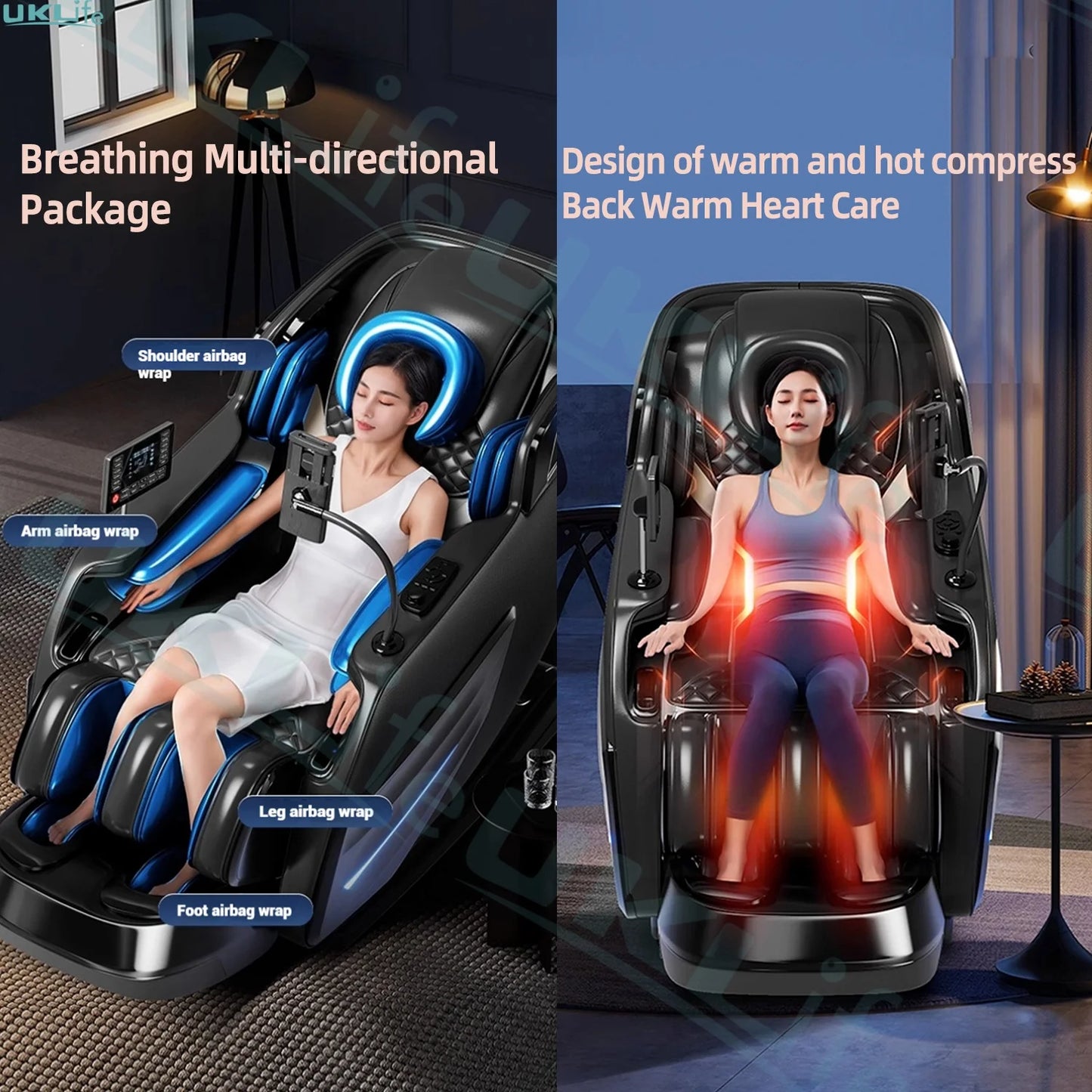 2025 Upgrade 6D Jade Rollers Massage Chair w/ SL-Track & AI Voice Control | Zero Gravity Full Body Airbag + Heating System