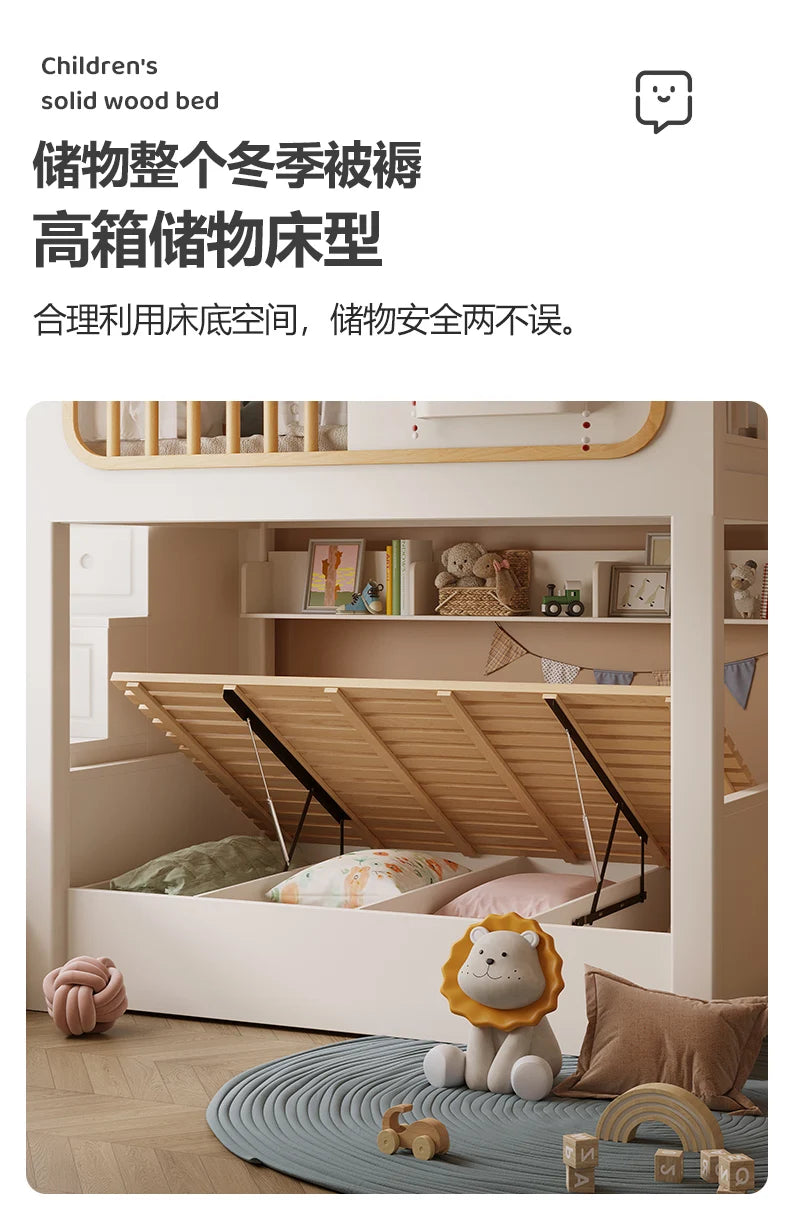 Toddler Bed Childrens Bunk Baby Crib Bassinet Montessori Trundle Princess Monster Wooden Hut Mezzanine Cradle Cot Furniture