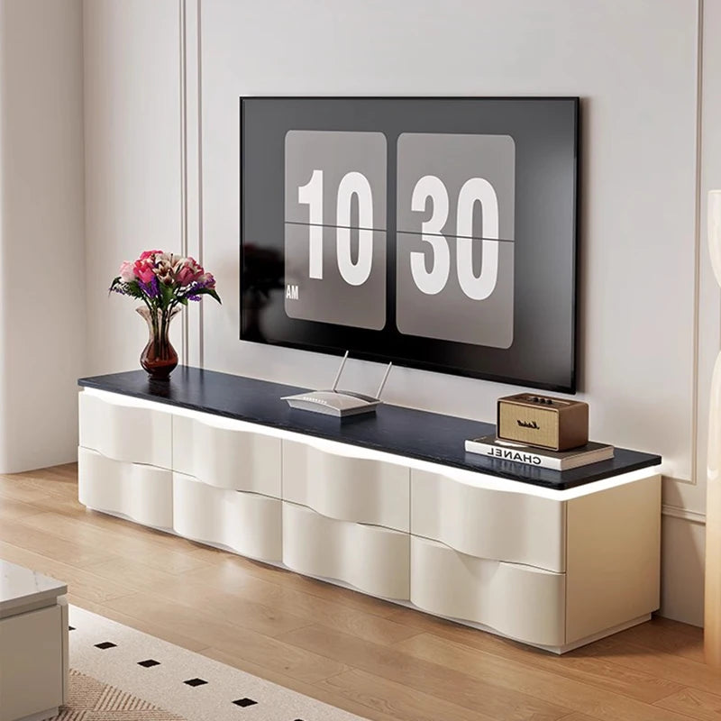 Nordic Creative TV Stands Modern Minimalist Living Room Slate Coffee Table and TV Cabinet Set Designer Home Furniture FYTS
