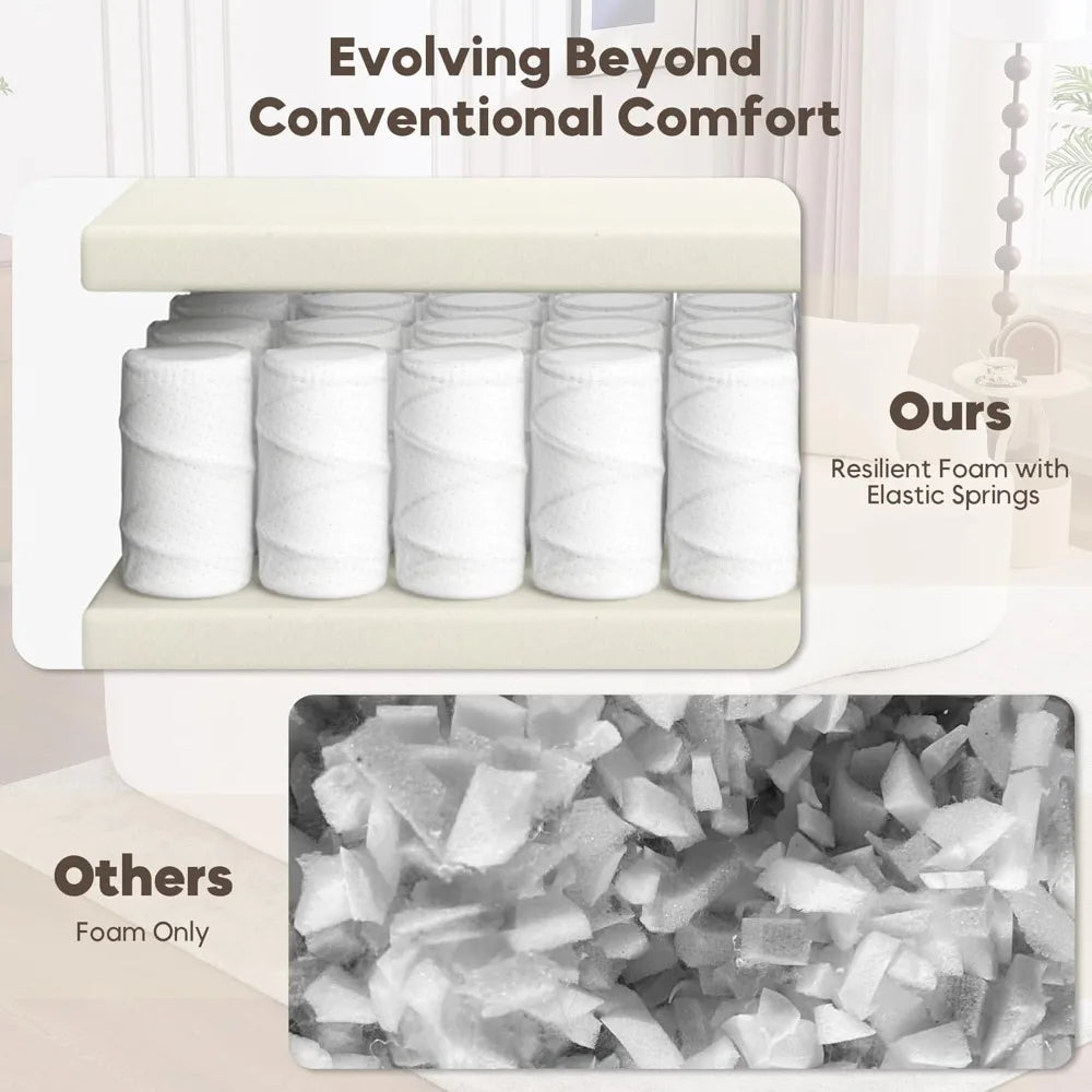 Oversized Sectional Sofa with Chaise for Living Room, 99" Modern Luxury Chenille 4-Seater Sofa Extra Wide Seat L-Shape Curved