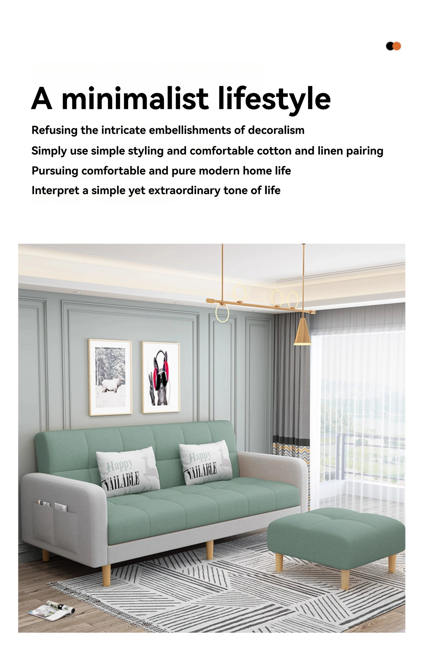 Small Unit Sofa Bed, Foldable Dual-purpose Double Bed, Home Office Nap, Three Person Sofa, Leisure Fabric, Lazy Sofa