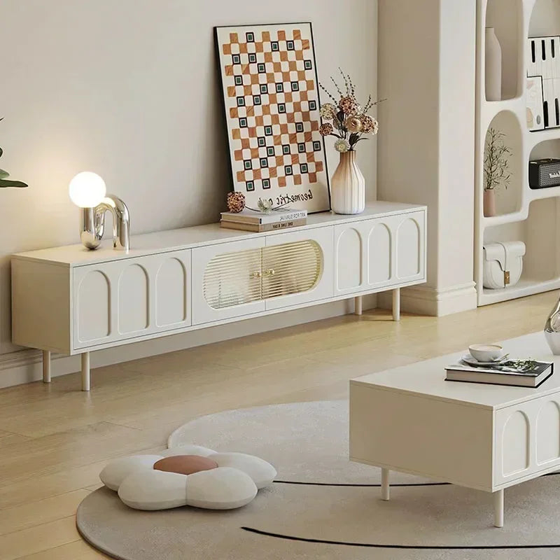 Salon Tv Table Coffee Moderne Design Outdoor Cabinet Tv Stands White Bench Wooden Mobile Tv Furniture Sets