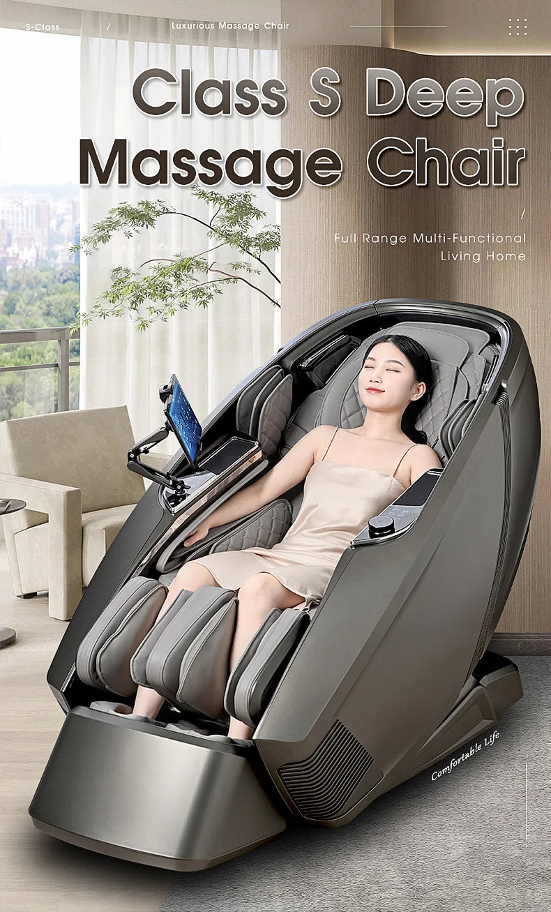 4D Massage Chair, 2025 Full Body Shiatsu Recliner Electric Extendable Footrest, Zero Gravity, SL Track, Deep Yoga Stretch, Foot