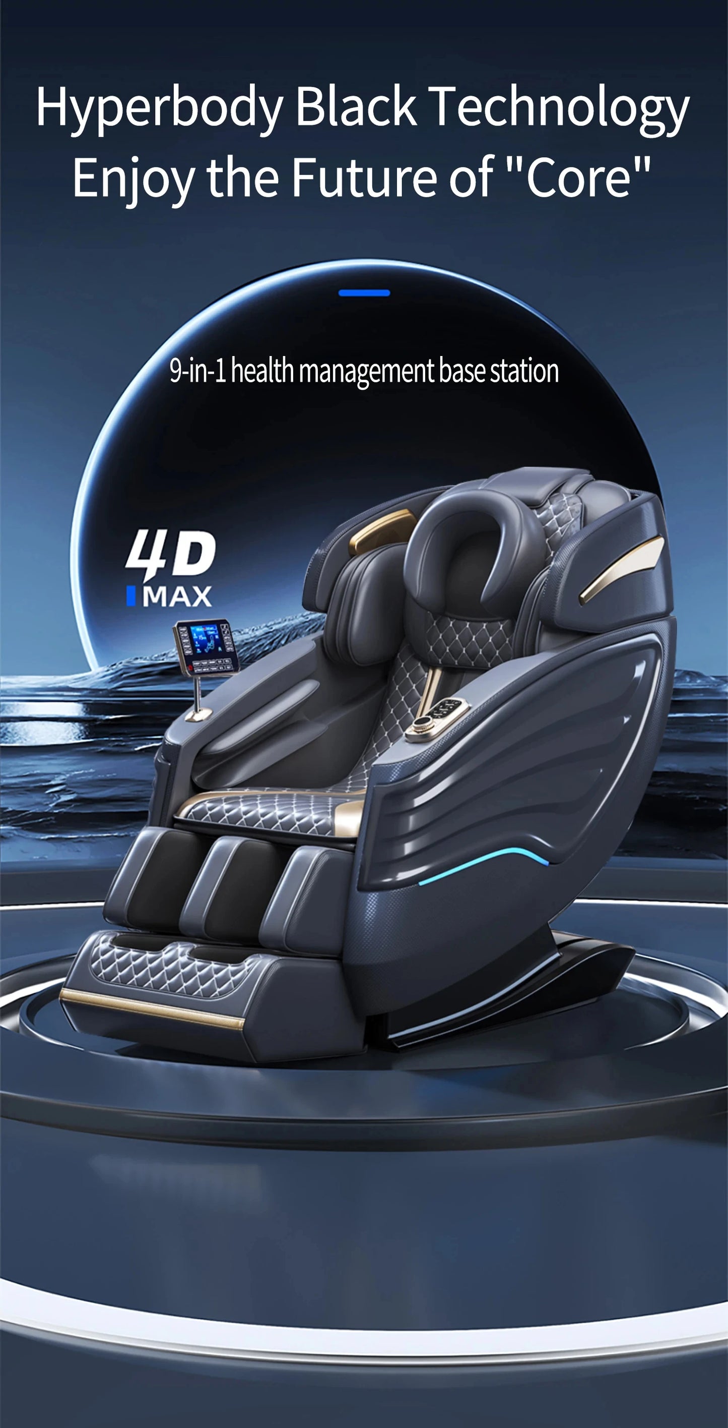 3 Year Warranty UKLife 4D SL-Track Full Body Air Bag Zero Gravity Luxury Electric Massager Chairs For Office Massage Sofa