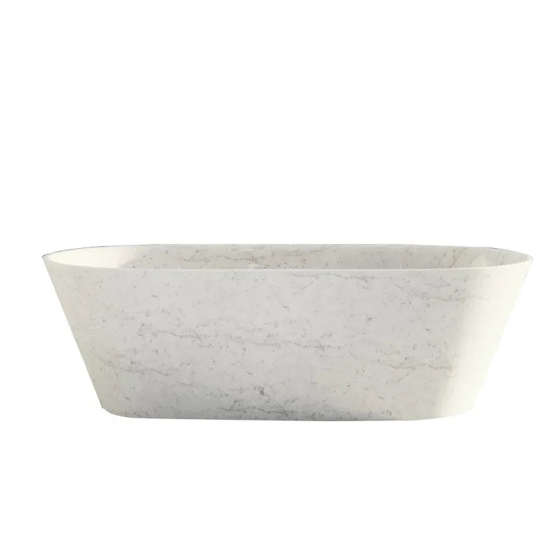 Luxury Natural Marble Bathtub Custom-Made Double Soaking Tub for Hotel Villa Artistic Indoor Outdoor Design High-End Durable