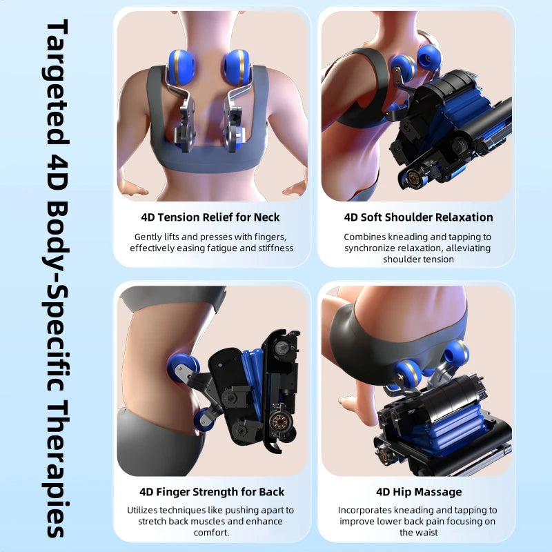 2025 Premium 4D Smart Massage Chair Home Office Use Full-Body Luxury Space Capsule with Multifunction Triple Control Operation‌