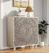 Nightstand, 14" D x 18" W x 21.5" H MDF End Table with 2 Drawers, Vintage Style Wood Bedside Table, Bedroom Accessories for Home