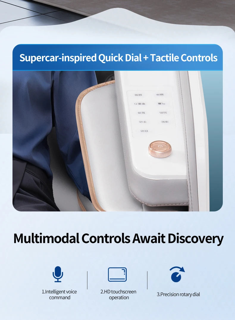 2025 Premium 4D Smart Massage Chair Home Office Use Full-Body Luxury Space Capsule with Multifunction Triple Control Operation‌