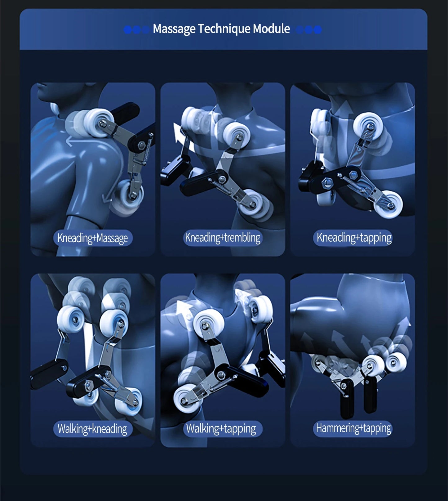 3 Year Warranty UKLife 4D SL-Track Full Body Air Bag Zero Gravity Luxury Electric Massager Chairs For Office Massage Sofa