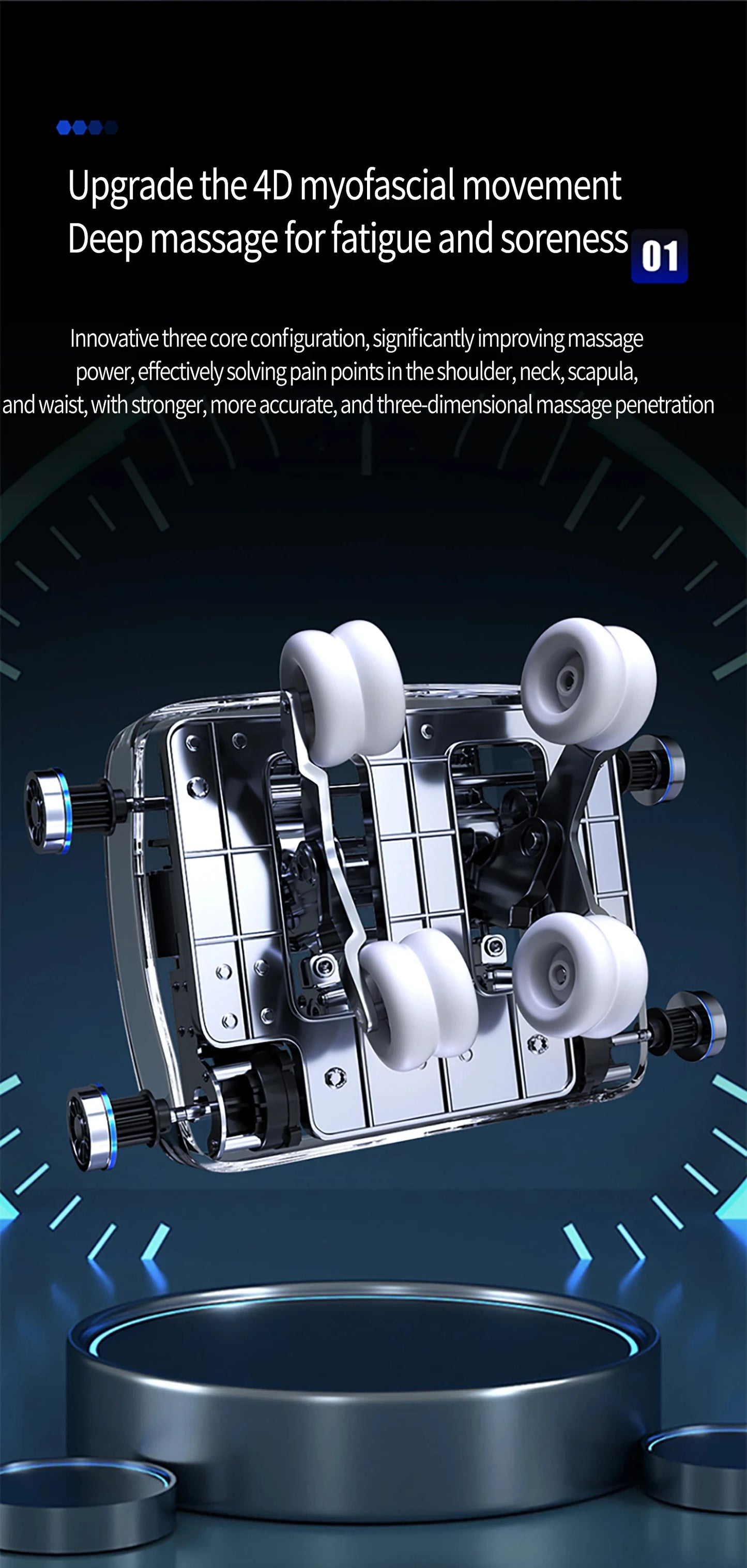 3 Year Warranty UKLife 4D SL-Track Full Body Air Bag Zero Gravity Luxury Electric Massager Chairs For Office Massage Sofa