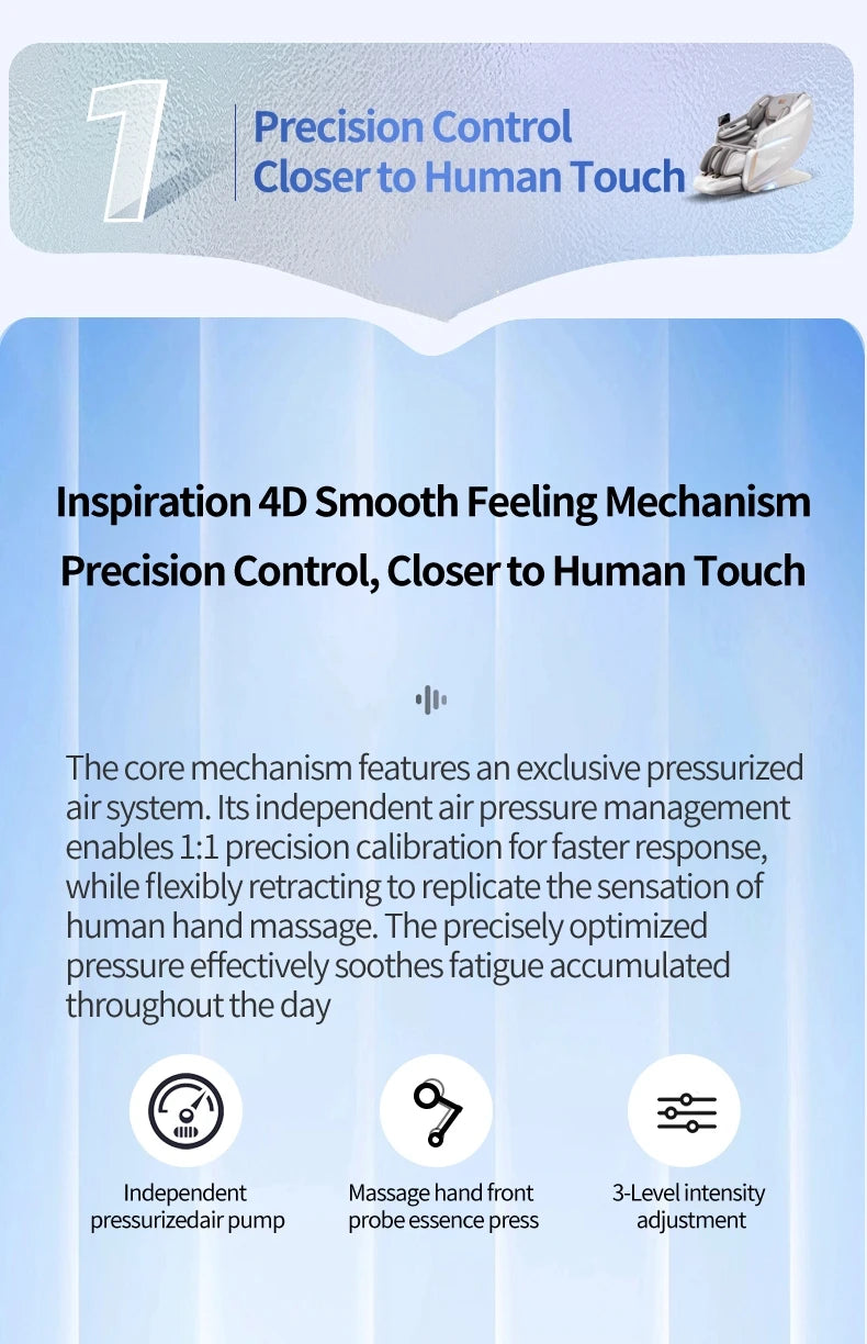 2025 Premium 4D Smart Massage Chair Home Office Use Full-Body Luxury Space Capsule with Multifunction Triple Control Operation‌