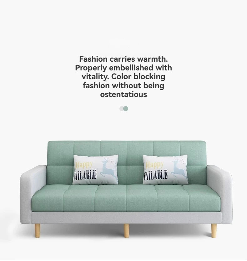 Small Unit Sofa Bed, Foldable Dual-purpose Double Bed, Home Office Nap, Three Person Sofa, Leisure Fabric, Lazy Sofa