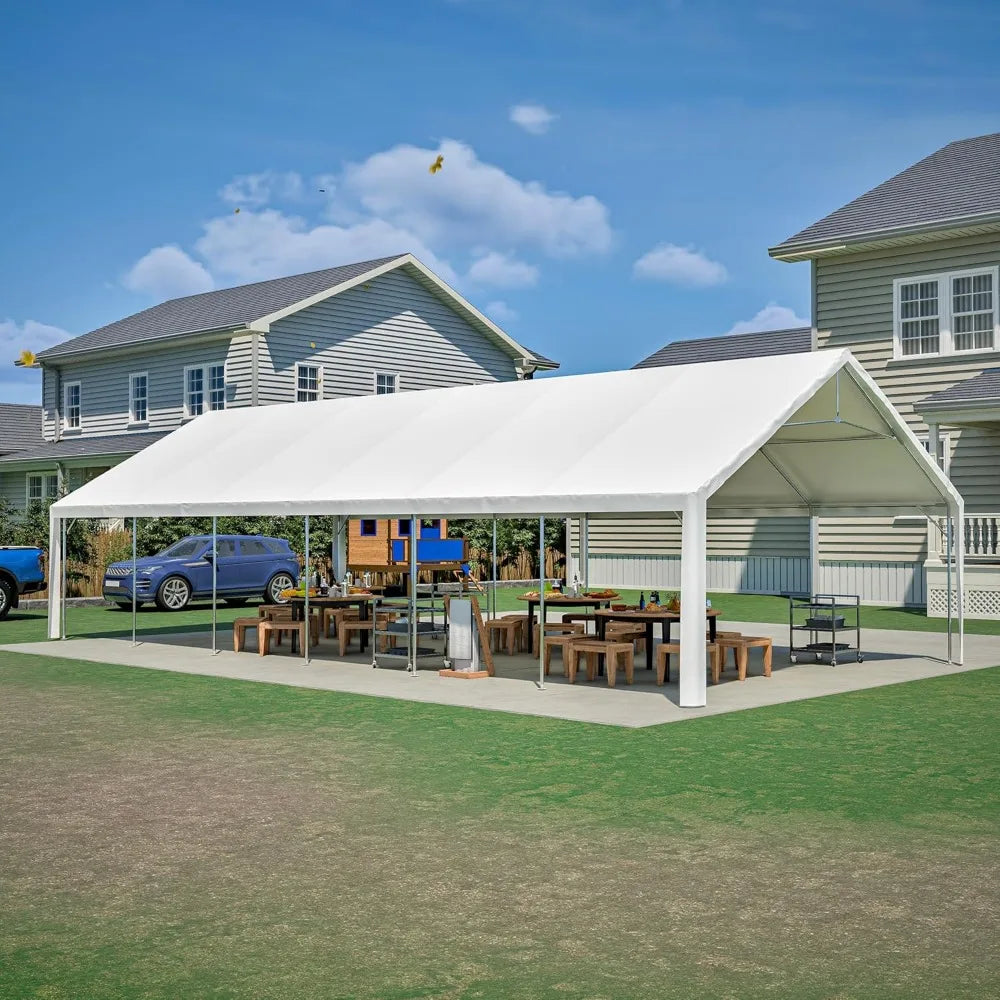 20x40ft Outdoor Heavy Duty Party Tent, Carport Wedding Event Shelter, Large Commercial Canopy with Removable Sidewalls, BBQ Wedd