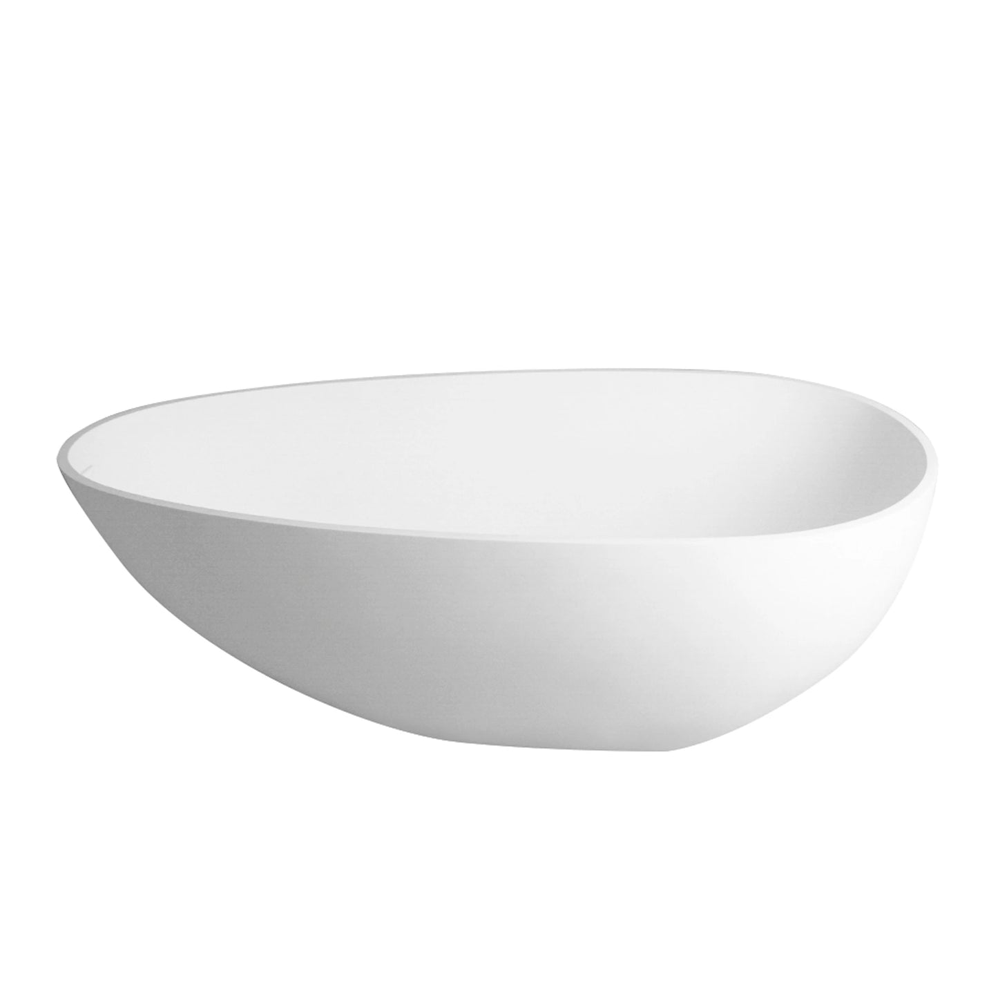 59 inch Solid surface Stone resin freestanding egg shape bathtub for the bathroom