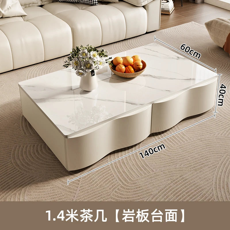 Nordic Creative TV Stands Modern Minimalist Living Room Slate Coffee Table and TV Cabinet Set Designer Home Furniture FYTS