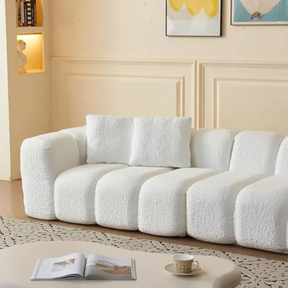 Seater Modular Sectional Sofa, Corduroy Sleeper Sofa, Comfortable Corduroy Seats, Rearrangement of Sections, for Living Room