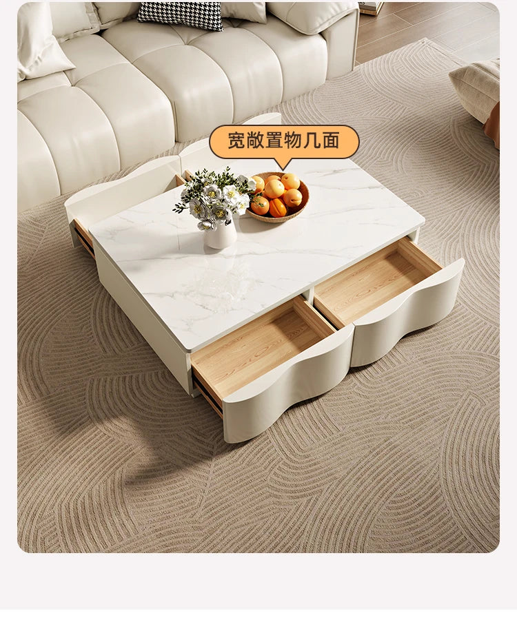 Nordic Creative TV Stands Modern Minimalist Living Room Slate Coffee Table and TV Cabinet Set Designer Home Furniture FYTS