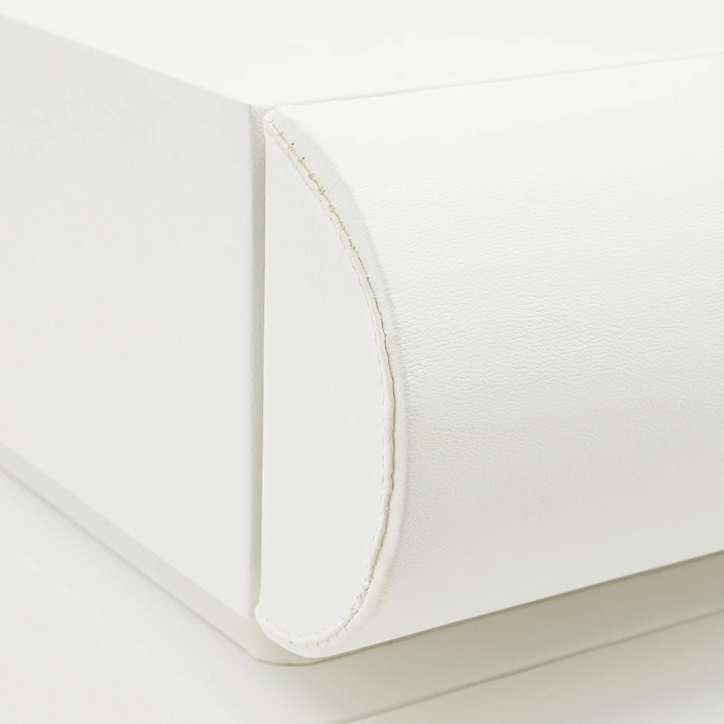 Modern Creamy White Nightstand Bedside Table End Table With 2 Drawers For Study, Bedroom, And Living Room