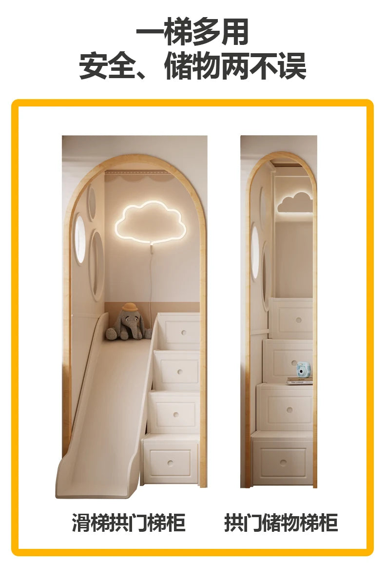 Toddler Bed Childrens Bunk Baby Crib Bassinet Montessori Trundle Princess Monster Wooden Hut Mezzanine Cradle Cot Furniture