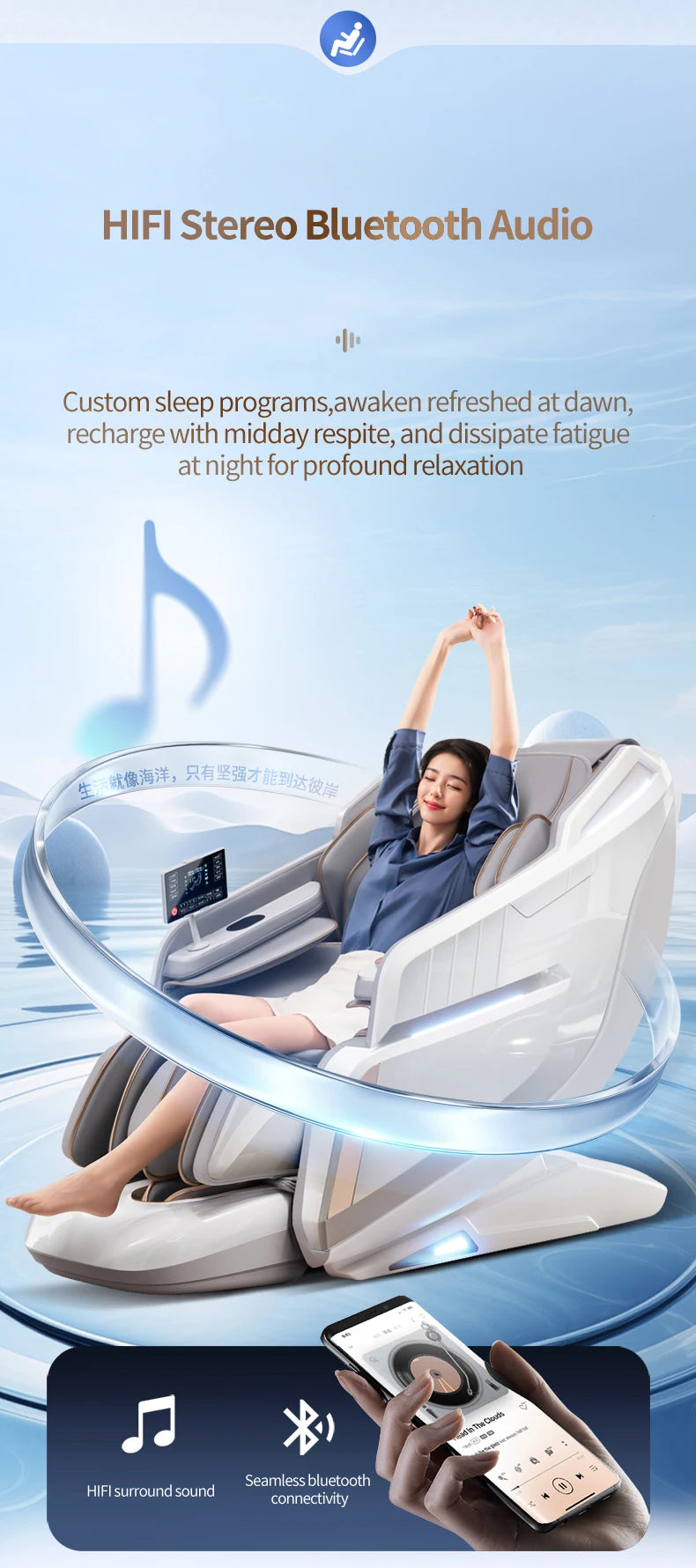 2025 Premium 4D Smart Massage Chair Home Office Use Full-Body Luxury Space Capsule with Multifunction Triple Control Operation‌
