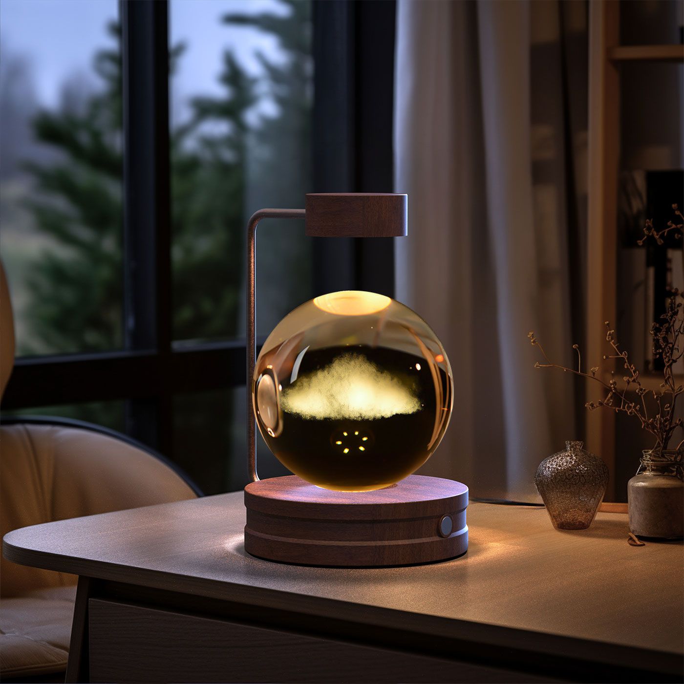 Night lamp crystal ball