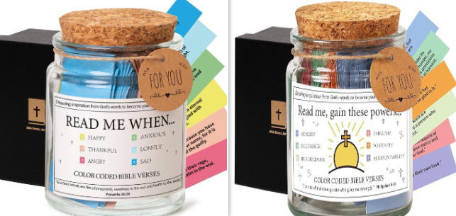Bible verse jar gift set