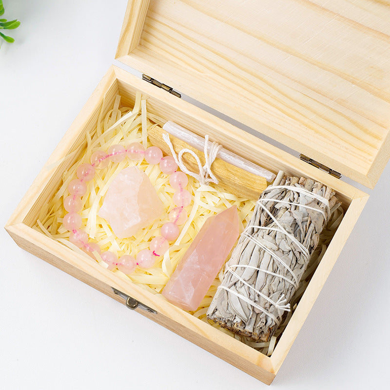 Mineral crystal set with gift box