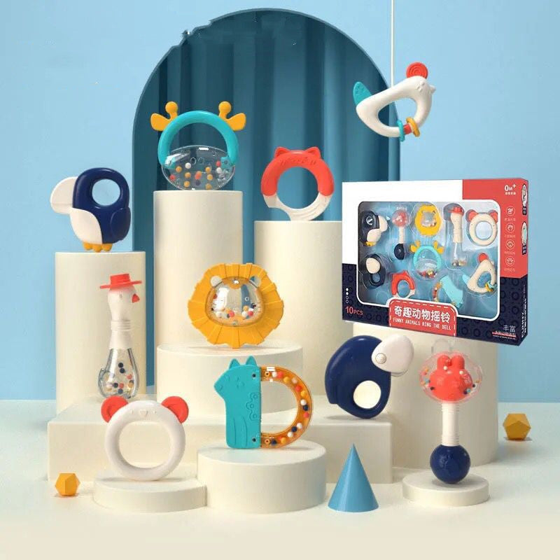Baby teether rattle set