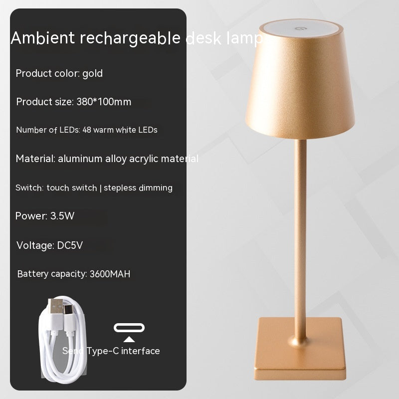 Table lamp with touch dimmable