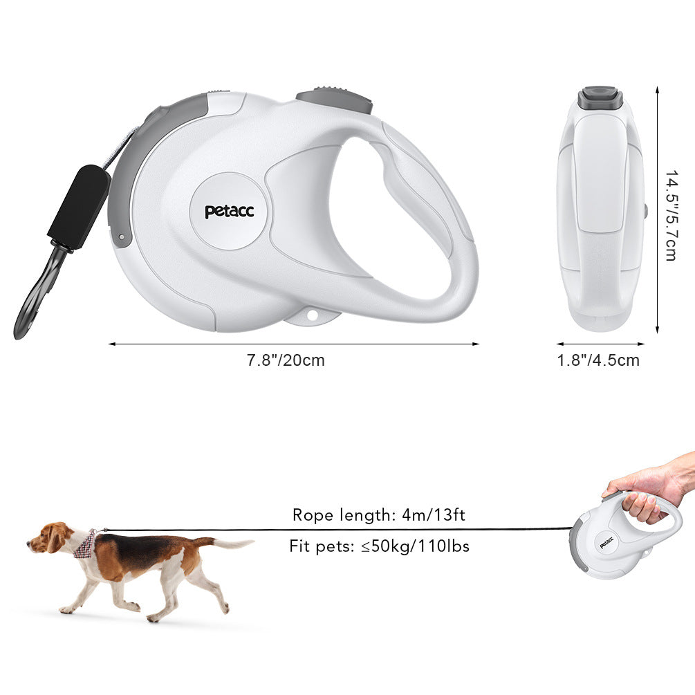 Dog leash retractable reflective