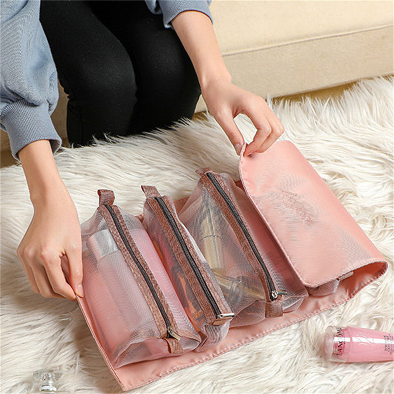 Cosmetic bag with mesh
