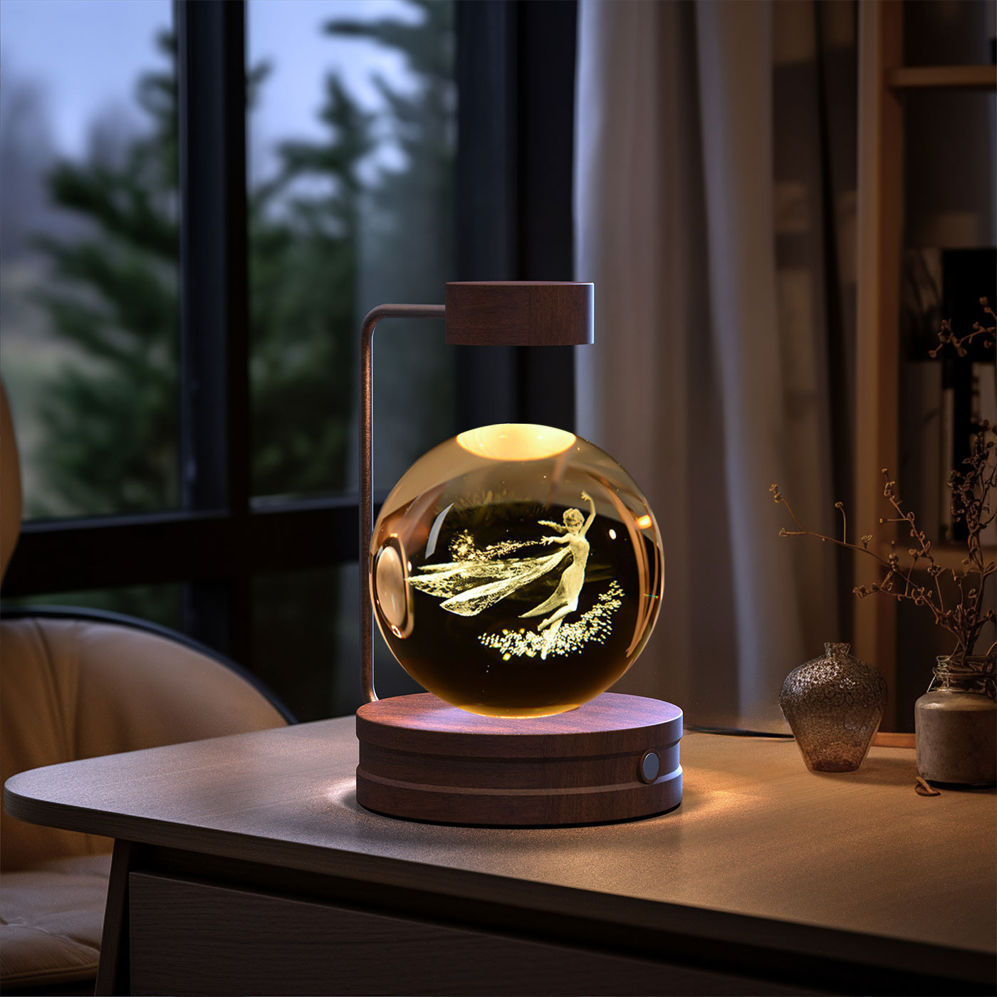 Night lamp crystal ball