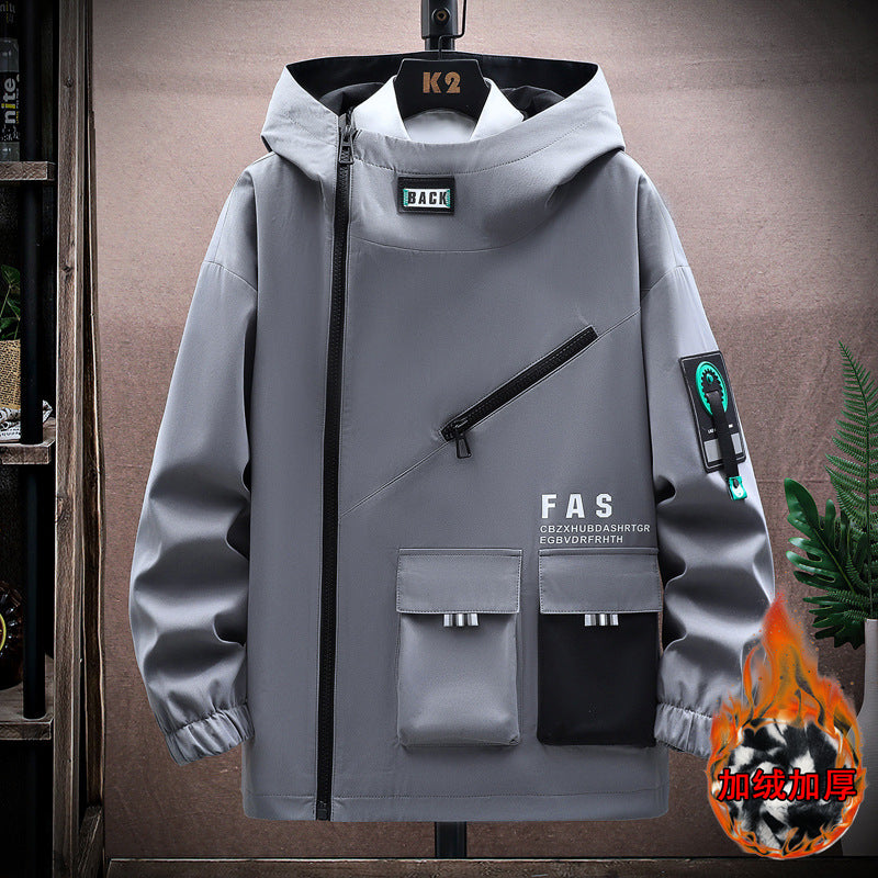 Teenagers Overalls Junior High School Students Loose Shell Jacket