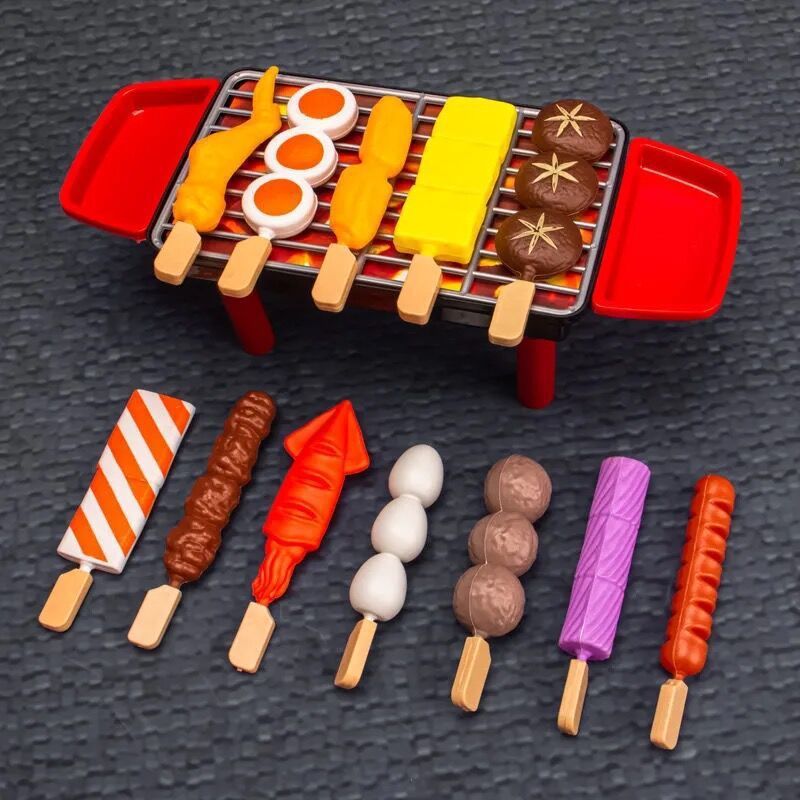 Kids barbecue grill play set