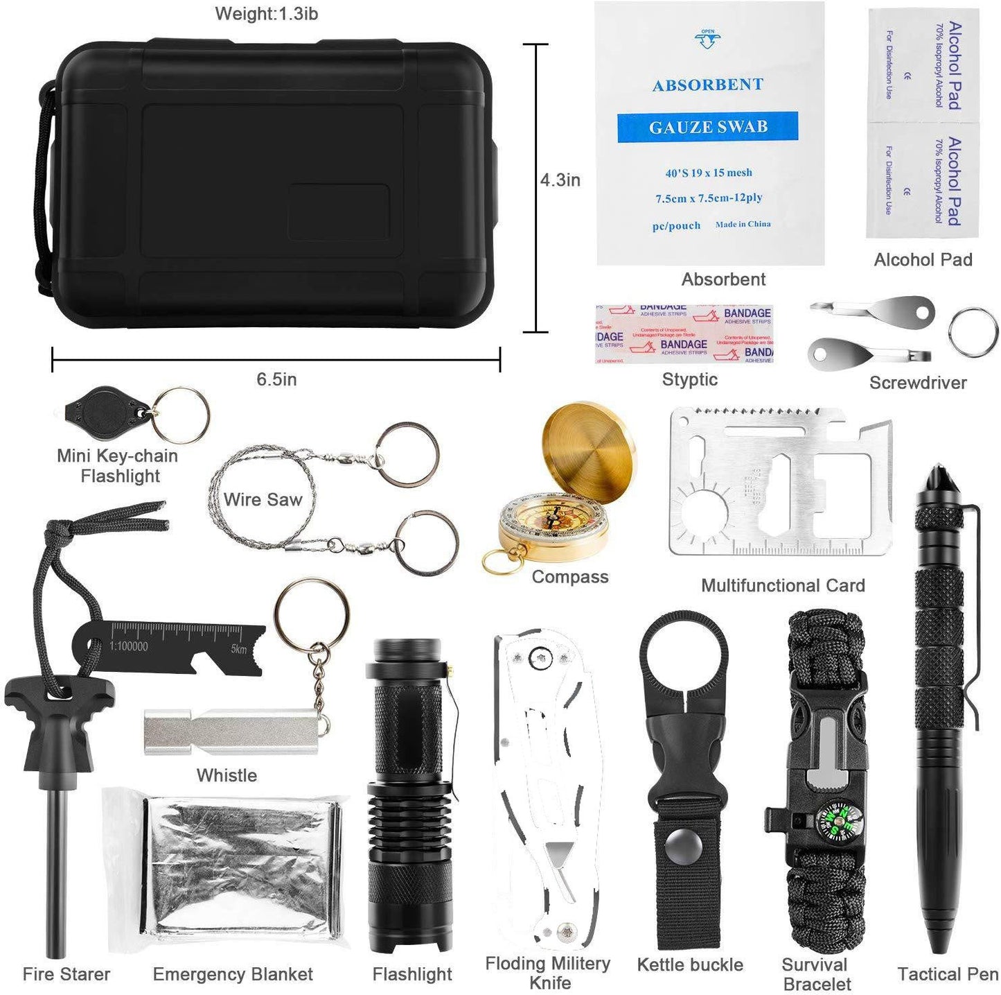 Survival tool set for camping